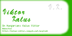viktor kalus business card